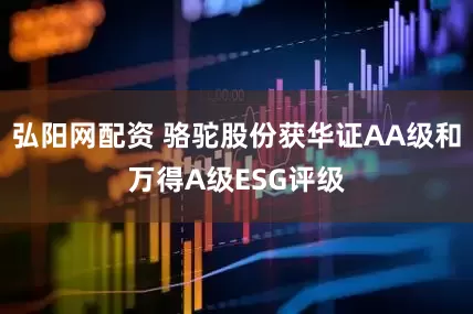 弘阳网配资 骆驼股份获华证AA级和万得A级ESG评级